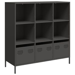 vidaXL Hoge kast 101,5x39x103,5 cm staal zwart