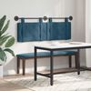 vidaXL Hangend Hoofdeinde Wandgemonteerd Blauw 150 x 55 x 5 cm Fluweel