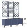 vidaXL Tuin Pot met Irrigatie en Wielen 3 st Grijs 120 x 40 x 148 cm