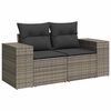 vidaXL Tuin Sofa Set met kussen met opslag met kussen 10 pcs Grijs