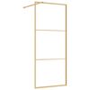vidaXL Inloop Douche Wand Goud 80 x 195 cm Glas en Aluminium
