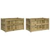 vidaXL Plantenbakken 2 st cm ge&iuml;mpregneerd hout