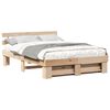 vidaXL Bedframe met hoofdeinde Bruin 140 x 200 cm Massief grenenhout