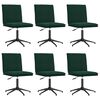 vidaXL Eetkamerstoelen 6 st fluweel donkergroen