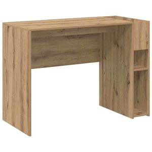 vidaXL Bureau Artisan Eiken Bewerkt hout 109 x 50 x 78 cm