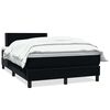 vidaXL Boxspring met matras fluweel zwart 120x210 cm