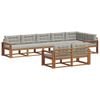 vidaXL Buiten bankenset 8 st Naturel en lichtgrijs