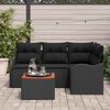vidaXL Tuin Sofa Set 5 pcs Zwart