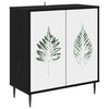 vidaXL Dressoir HANAU Zwart eiken 69 x 33 x 76 cm Bewerkt hout