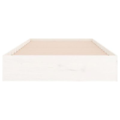 vidaXL Bedframe massief hout wit 100x200 cm