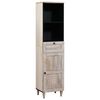 vidaXL Badkamerkast met lade Wit 38 x 33 x 160 cm Bewerkt hout