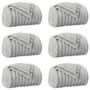 vidaXL Kleden 6 st Grijs 150 x 130 cm 2.85 kg Fleece