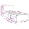 vidaXL Bedframe met hoofdeinde Oudhout 90 x 190 cm Bewerkt hout