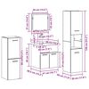 vidaXL Badkamermeubelset Wandgemonteerd 4 pcs Oud Hout Bewerkt hout
