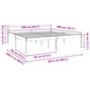 vidaXL Bedframe Wasbruin 200 x 200 cm Massief grenenhout