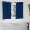 vidaXL Zwart-out Gordijnen met Ringen 2 pcs Donkerblauw 140 x 140 cm