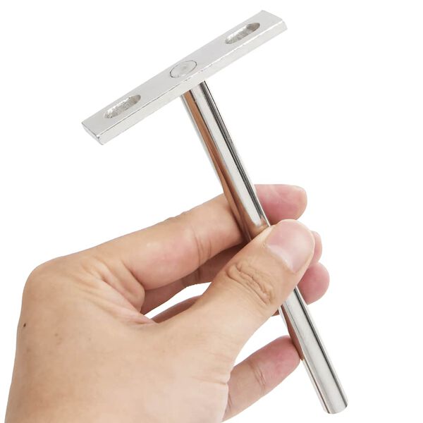 vidaXL Zwevende plankdragers 12st onzichtbaar &Oslash;10x150 mm koolstofstaal