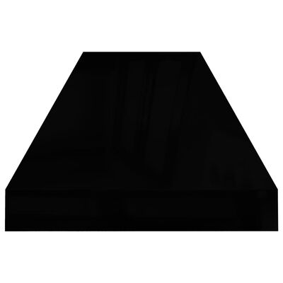 vidaXL Wandschappen zwevend 4 st 90x23,5x3,8 cm MDF hoogglans zwart