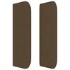 vidaXL Hoofdbord met randen 93x16x78/88 cm stof donkerbruin