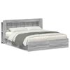 vidaXL Bedframe met opslag Grijs Sonoma 200 x 200 cm Bewerkt hout