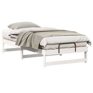 vidaXL Bedframe Wit 90 x 190 cm Massief grenenhout