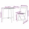 vidaXL Bistroset 3 pcs Olie naturel Massief Acaciahout