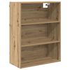 vidaXL Hoge kast Artisan Eiken 69,5 x 34 x 180 cm Bewerkt hout
