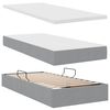 vidaXL Opbergbed met LED met matras Lichtgrijs 90 x 200 cm Stof