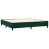 vidaXL Boxspring met matras en LED fluweel donkergroen 200x200 cm