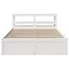 vidaXL Bedframe met hoofdbord massief grenenhout wit 150x200 cm