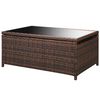 vidaXL 10-delige Loungeset met kussens poly rattan bruin