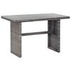 vidaXL Tuintafel 110x60x67 cm poly rattan antraciet