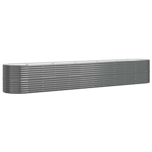 vidaXL Plantenbak 440x80x68 cm gegalvaniseerd staal antracietkleurig