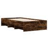 vidaXL Bedframe zonder matras hout gerookt eikenkleurig 75x190 cm