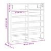 vidaXL Vitrinekast met plank Oudhout 60 x 8,5 x 58 cm Bewerkt hout