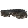 vidaXL Tuinbankenset 13 st Grijs en Donkergrijs poly rattan