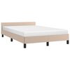 vidaXL Bedframe zonder matras 120x190 cm kunstleer cappuccinokleurig