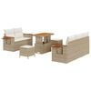 vidaXL Tuinbankenset 8 st Beige poly rattan