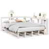 vidaXL Bed met boekenkast zonder matras grenenhout wit 150x200 cm