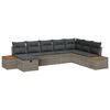 vidaXL Tuinbankenset 9 st Grijs poly rattan