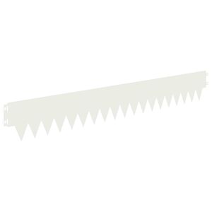vidaXL Gazonrand 10 st 103 x 15 cm Staal Wit
