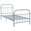 vidaXL Bedframe metaal grijs 100x200 cm