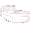 vidaXL Boxspring met matras fluweel donkergrijs 80x220 cm