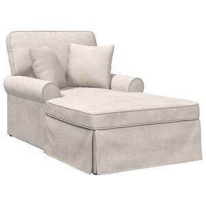 vidaXL Chaise Lounge met Rok Cr&egrave;mekleurig 157 x 91 x 91 cm ARES