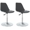 vidaXL Eetkamerstoelen draaibaar 2 st PP grijs
