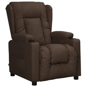 vidaXL Fauteuil verstelbaar kunstleer bruin