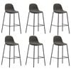 vidaXL Barstoelen 6 st stof donkergrijs