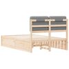 vidaXL Bedframe met Gevoerd Hoofdgedeelte Lichtgrijs 120 x 190 cm
