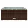 vidaXL 10-delige Loungeset met kussens poly rattan bruin