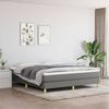 vidaXL Boxspring met matras stof donkergrijs 180x200 cm